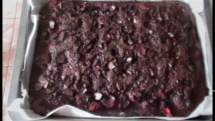 Negresa (Brownie) cu capsuni