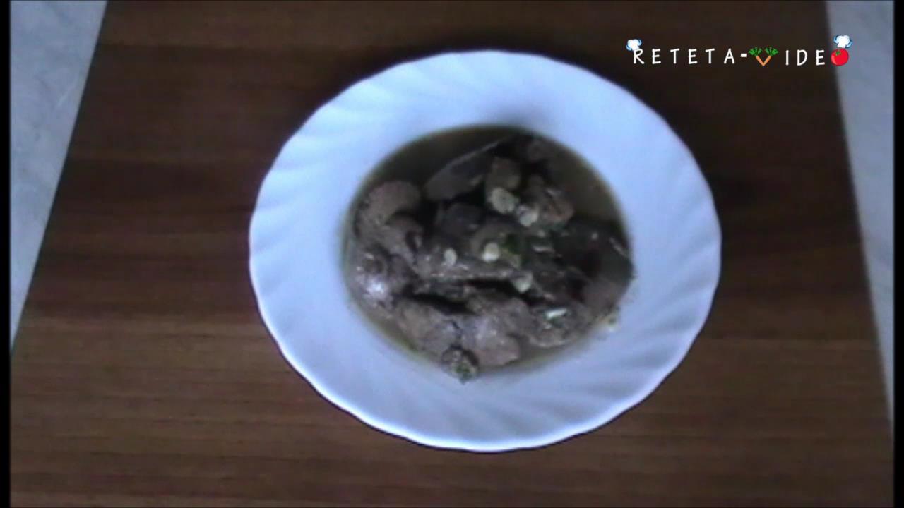 Ficatei cu usturoi in vin alb