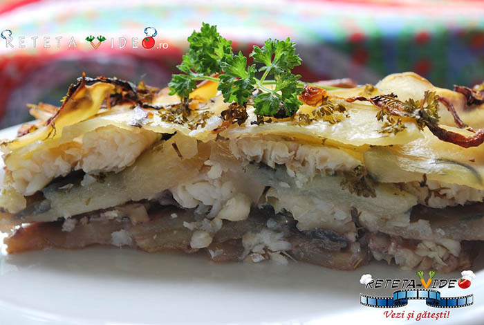 Merluciu cu Cartofi la Cuptor