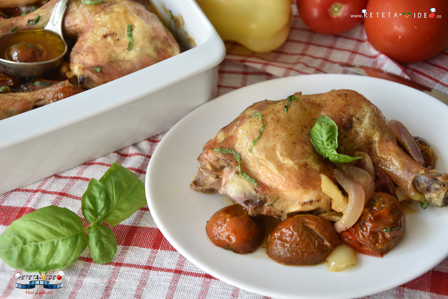 Pulpe de Pui cu Sos de Rosii la Cuptor