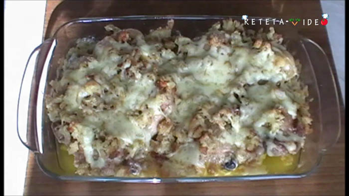 Pulpe de pui gratinate
