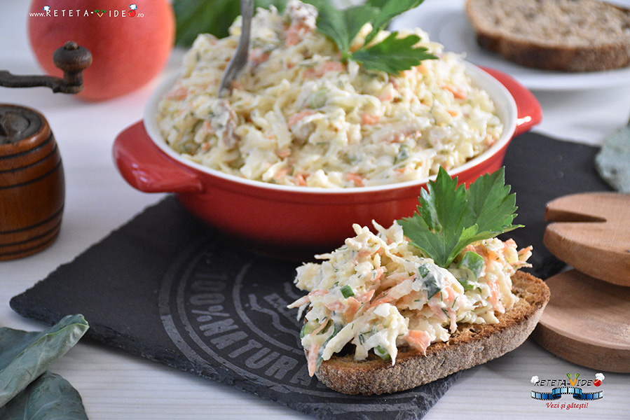 Salata de Telina cu Morcov, Mar, Gulie, fara Maioneza Salata de Telina cu Morcov, Mar, Gulie, fara Maioneza