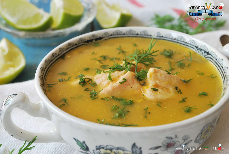 Supa Crema de Legume cu Somon