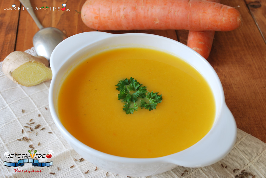 Supa de Morcovi Picanta cu Usturoi si Chimen