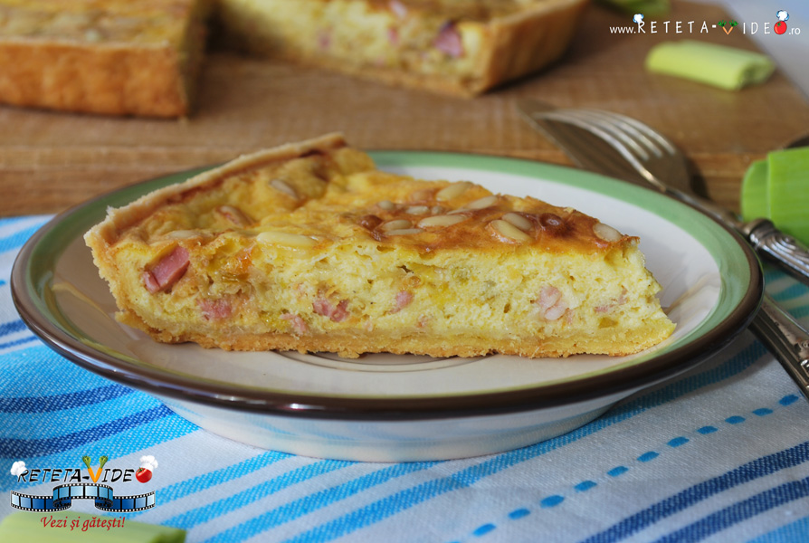 Tarta cu Praz, Bacon si Branza de Capra