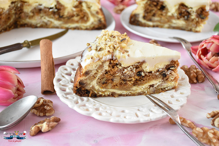 Tort de Morcovi cu Crema de Branza (Cheesecake cu Blat de Morcovi)